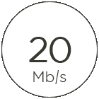 20 Mb/s net