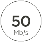 50 Mb/s net