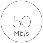 50 Mbps internet