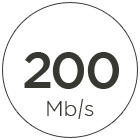 200 Mb/s Internet