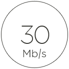 30 Mb/s Internet